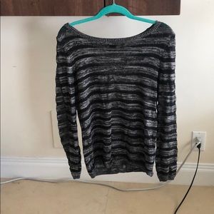 black and grey sweater